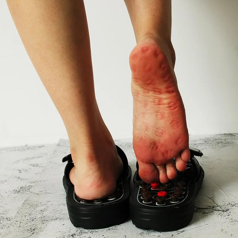 남녀공용 침혈 마사지 슬리퍼, 중국 지압 요법, 의료용 회전 발 마사지 신발